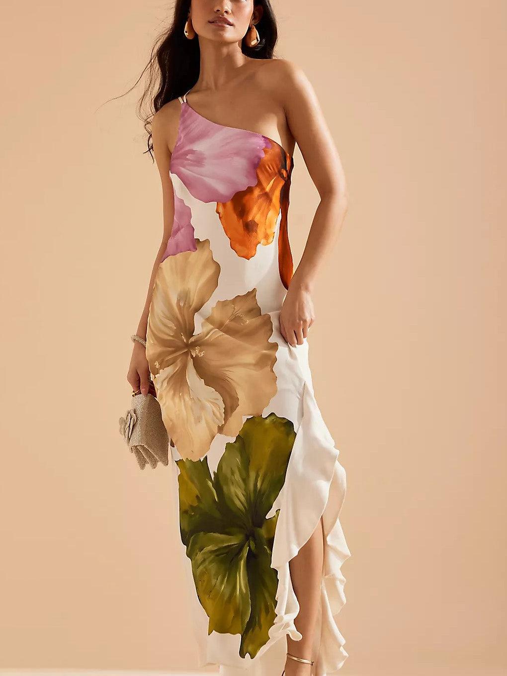 Elegant Exquisite Floral Print Dress