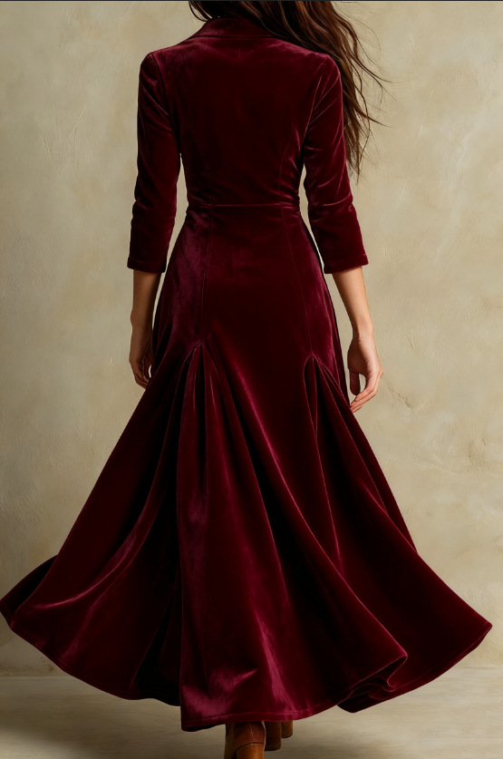 Brun Elegant Retro Kostym Klänning