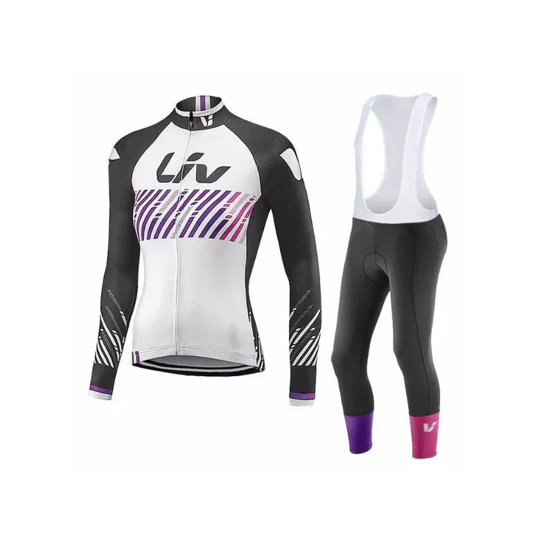 LIV V2 | PRO vintercykelkläder för kvinnor med cykelshorts med hängslen