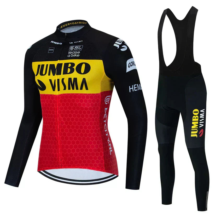 Jumbo-Visma | Professionellt set med långärmade cykelkläder