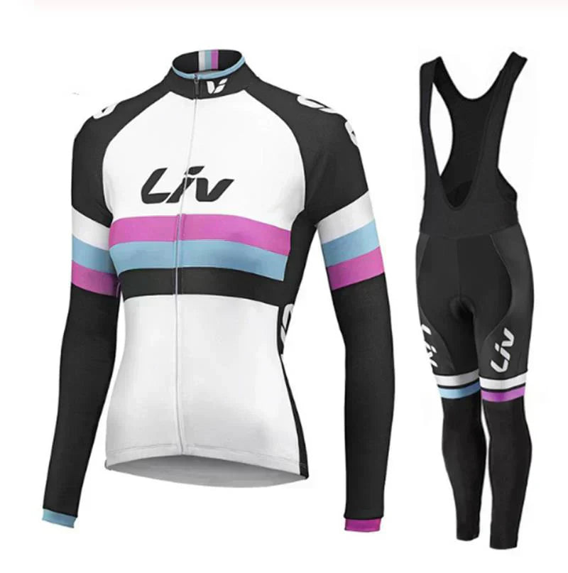 LIV V2 | PRO vintercykelkläder för kvinnor med cykelshorts med hängslen