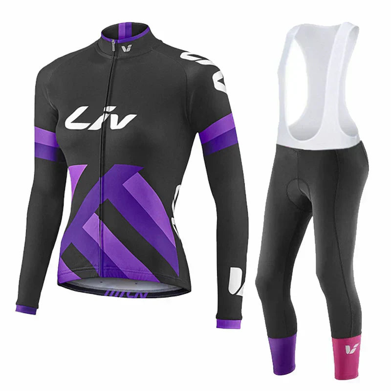LIV V2 | PRO vintercykelkläder för kvinnor med cykelshorts med hängslen