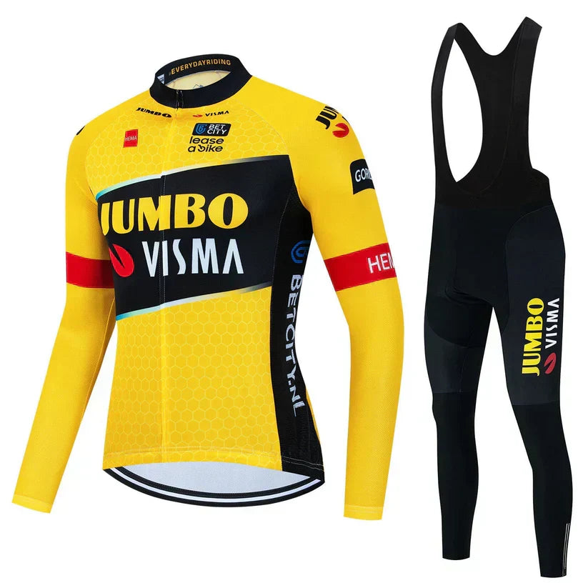 Jumbo-Visma | Professionellt set med långärmade cykelkläder