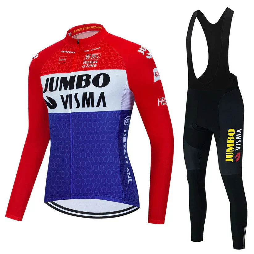 Jumbo-Visma | Professionellt set med långärmade cykelkläder