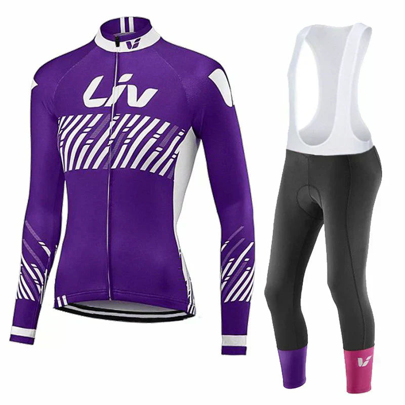 LIV V2 | PRO vintercykelkläder för kvinnor med cykelshorts med hängslen