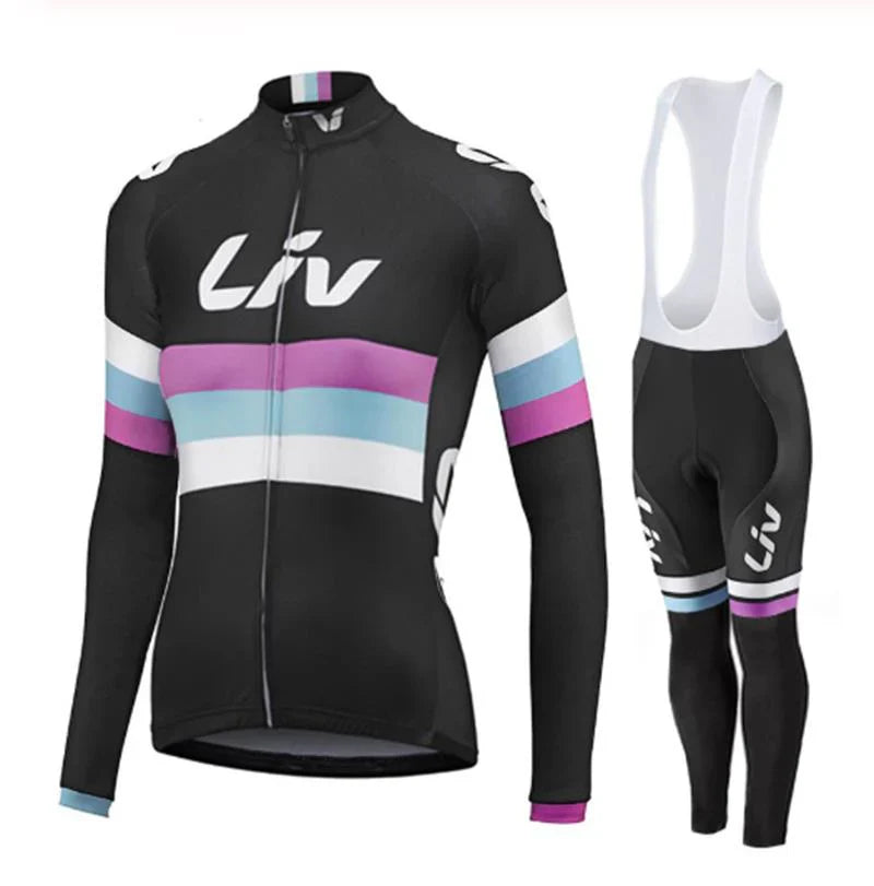 LIV V2 | PRO vintercykelkläder för kvinnor med cykelshorts med hängslen