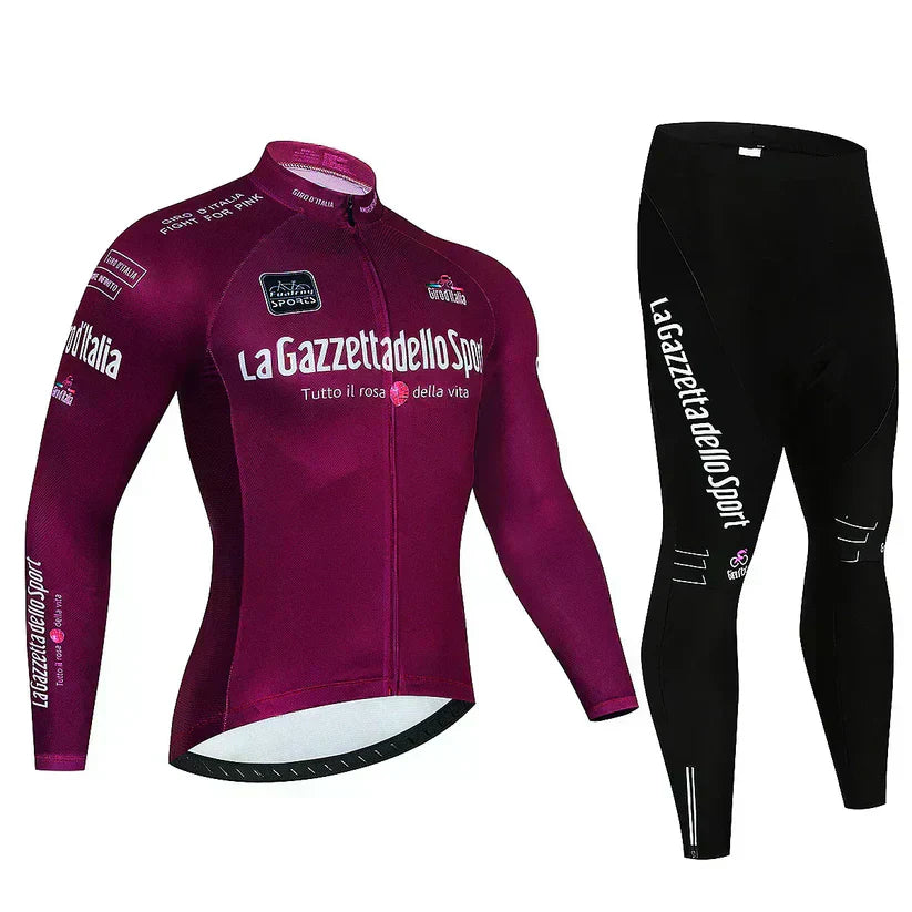Giro d’Italia | Professionell långärmad cykeltröja – version med fleecefoder