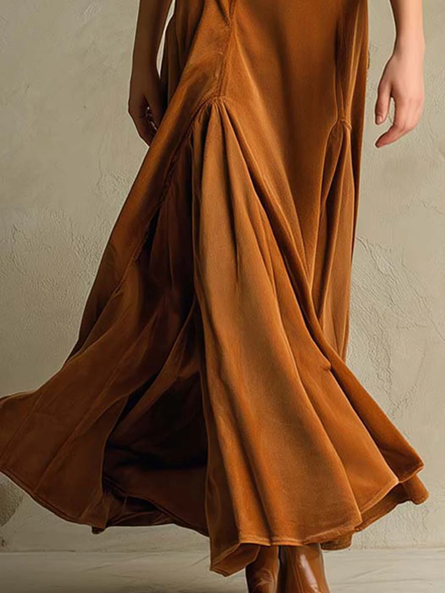Brun Elegant Retro Kostym Klänning